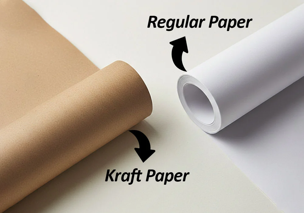 Kraft vs regular paper